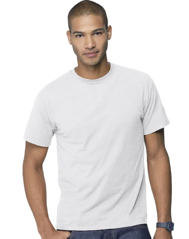 Savings Galore Hanes ComfortBlend Men`s Fashion Short Sleeve Tee, W8955, S, White