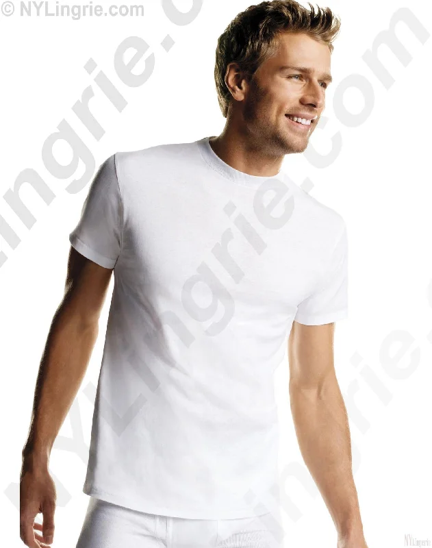 Weekend Deals That Excite Hanes Men's White TAGLESS Crewneck Undershirt 5-Pack