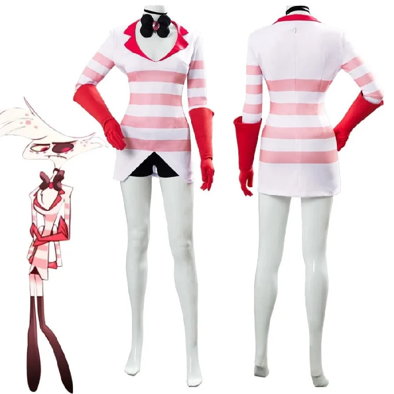 Hazbin Hotel Angel Dust Cosplay Costume mp005722