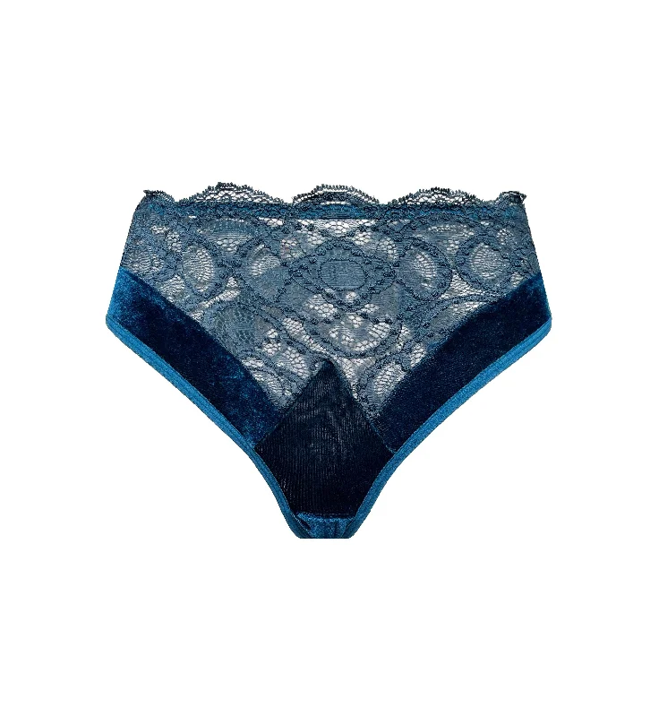 Weekend-Only Price Drops Pomegranate Love Velvet and Lace Panties