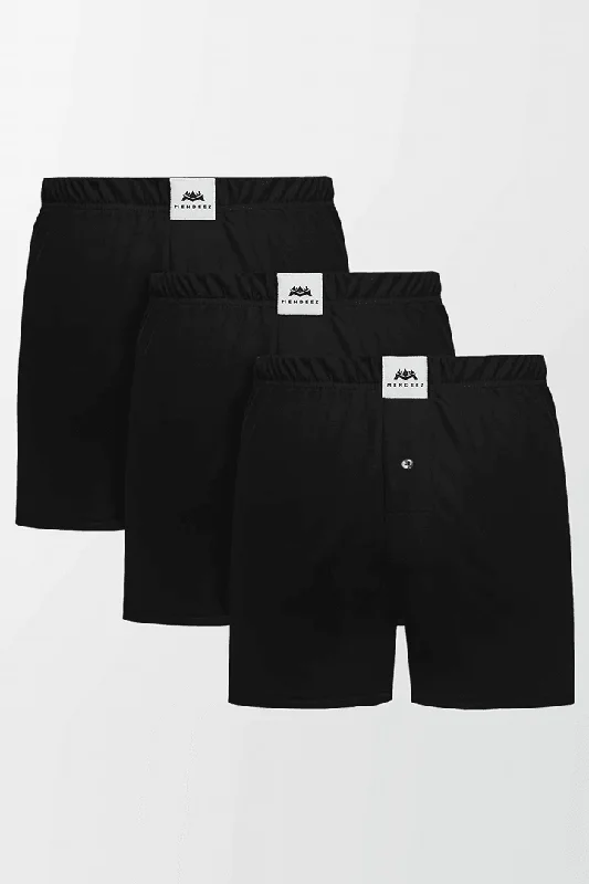 Weekend Deals That Sparkle Jersey Boxer Shorts - Black Pack Of 3