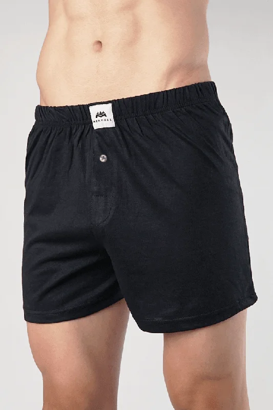 Jersey Boxer Shorts - Black