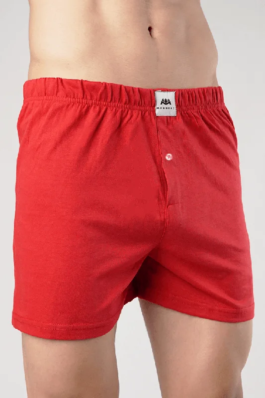 Jersey Boxer Shorts - Red