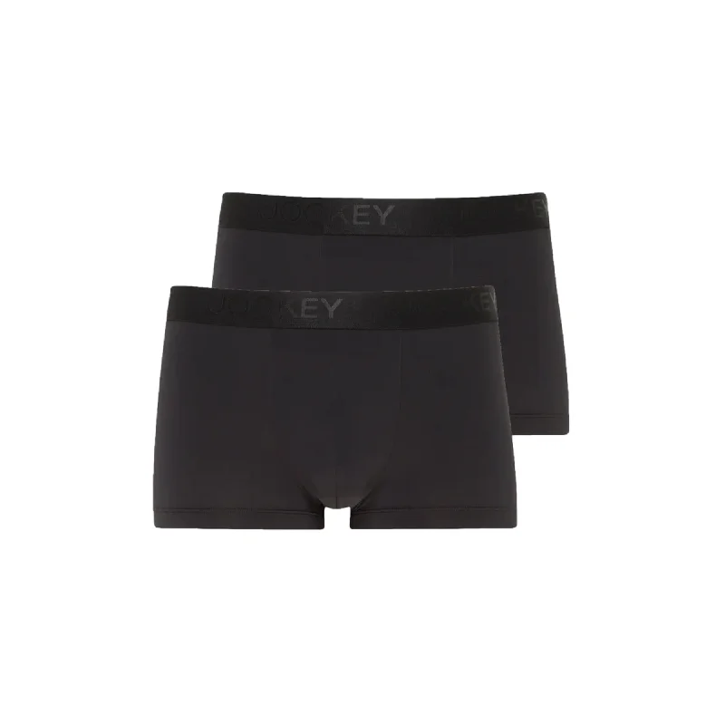 Jockey 24/7 Microfibre Air Short 2 Pack - Black