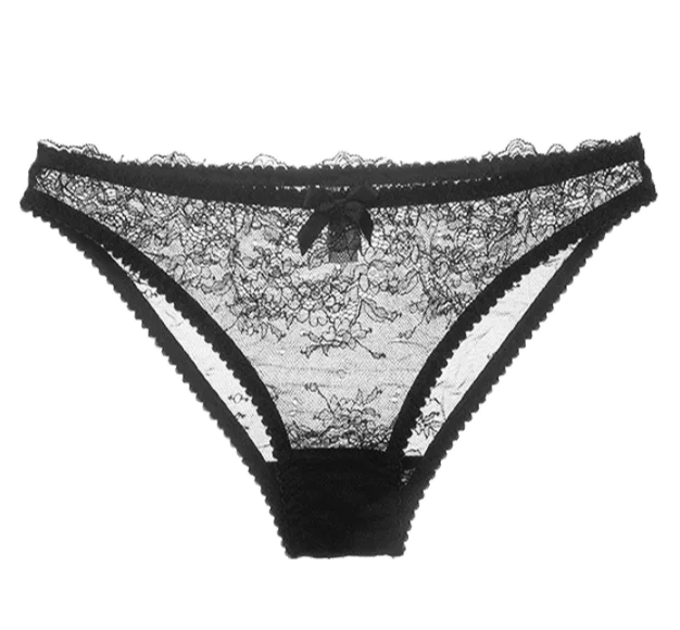 Kyoto Black Chantilly Lace  Brief