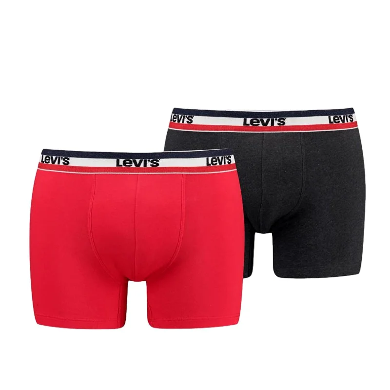 Levi's 2 Pack Sportswear Logo Boxer Brief - Red/Black