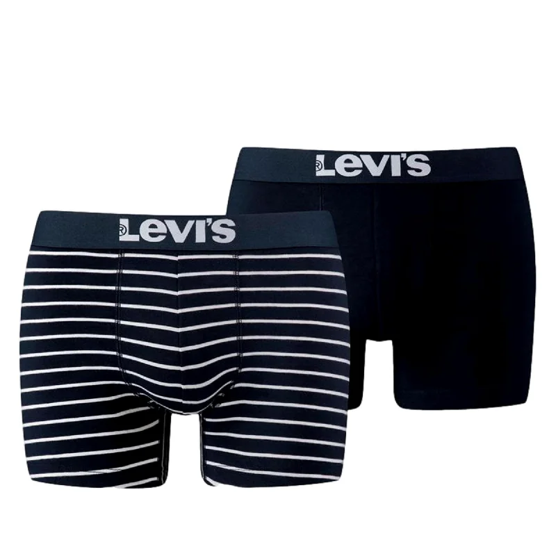 Levi's 2 Pack Vintage Stripe Boxer Brief - Navy