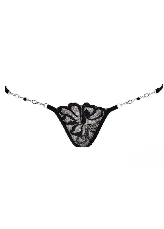 Black Hollyhock Luxury G-String