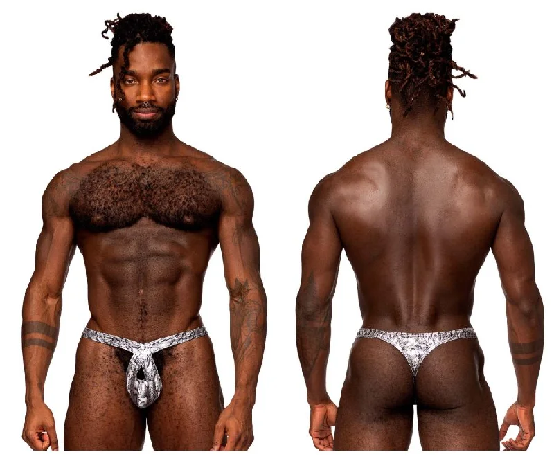 Hurry In Male Power 409-282 S-naked Criss Cross Thong Color Silver-Black