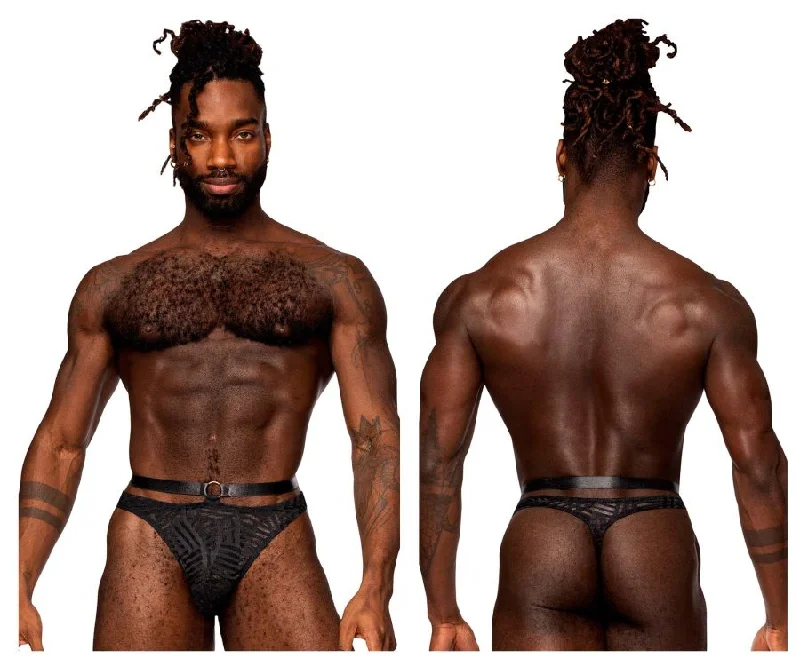 Final Clearance Male Power 415-284 Rude Awakening Strap Thong Color Black