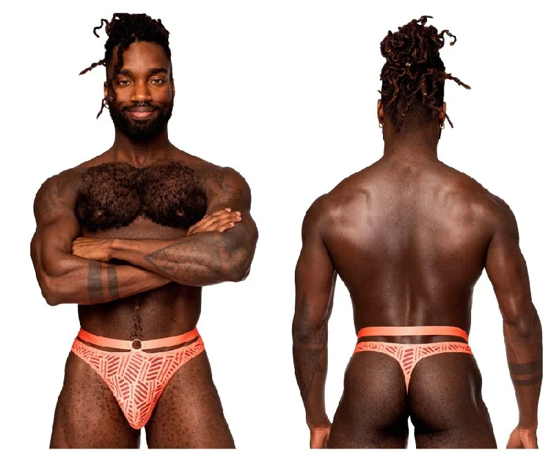 Great Deal Male Power 415-284 Rude Awakening Strap Thong Color Neon Orange