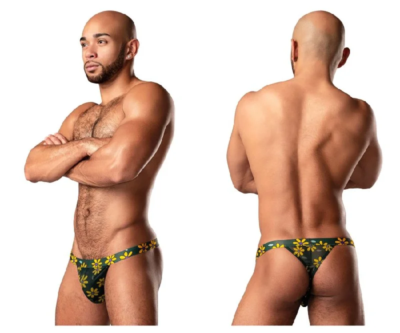 Huge Discounts Male Power 433-285 Petal Power Micro Thong  Color Daisy Print