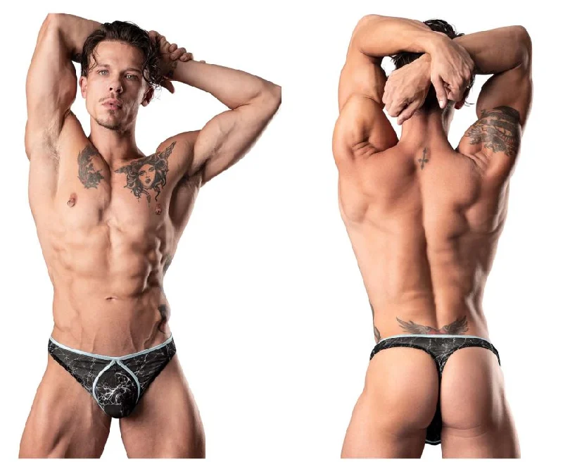 Male Power 461-290 Marble Mesh Mini Thong Color Black