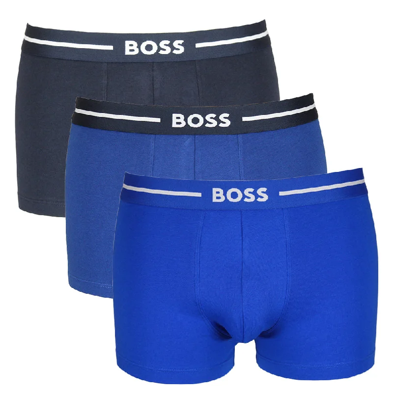 Can't Miss BOSS Men's Bold 3 Pack Trunks - Blue/Navy
