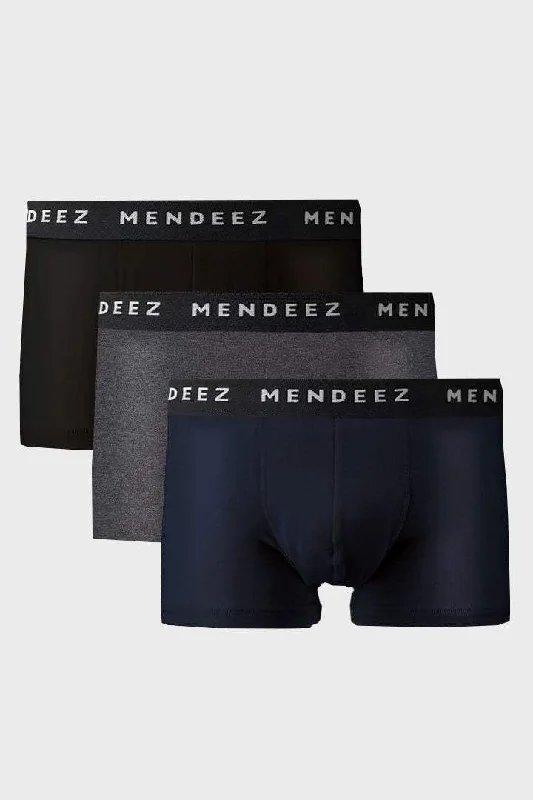 Weekend Discounts to Indulge In Boxer Trunks - Navy Blue, Charcoal Grey & Black Pack Of 3 Weekend Discounts to Indulge In Boxer Trunks - Navy Blue, Charcoal Grey & Black Pack Of 3