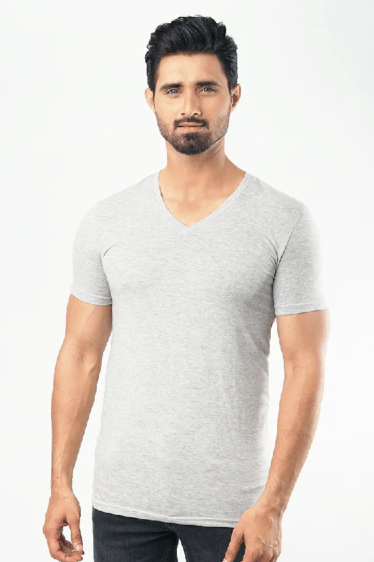 Weekend Specials to Savor V-Neck Undershirt - Heather Grey