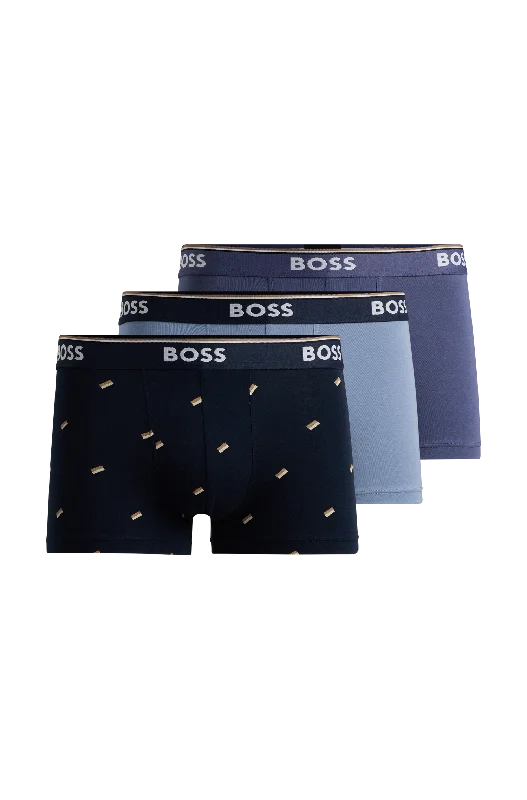 Major Savings BOSS Men's Power 3 Pack Trunks - Blues