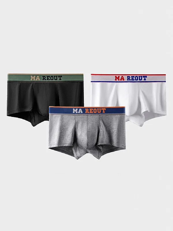 Men's Pure Cotton Simple Letters Trunks