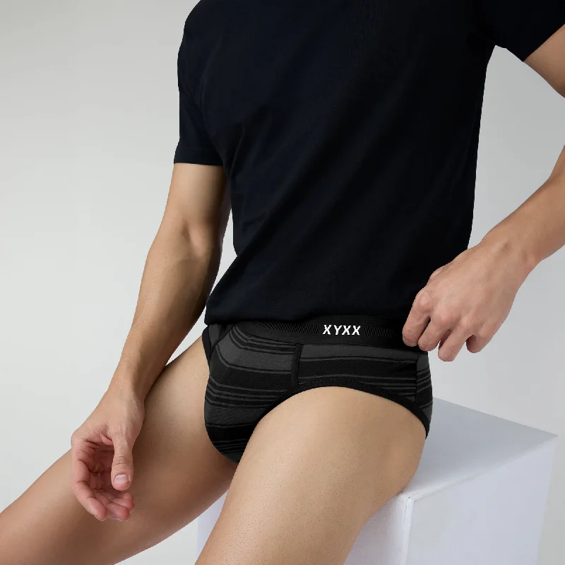 Weekend Bargains to Love Streax Cotton Stretch Briefs Smoke Black