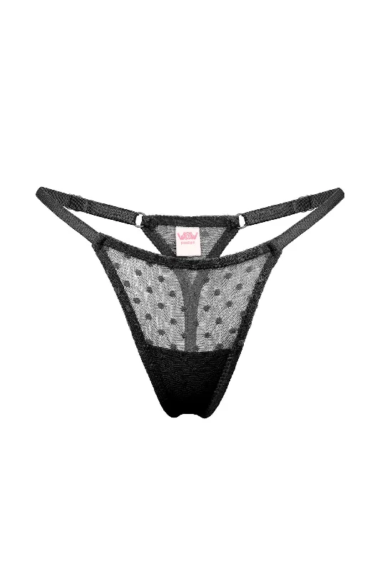 Mimi Black dots thongs