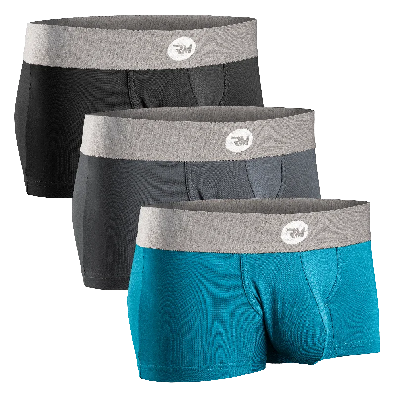 Special Price Modal 3in Boxer Briefs No Fly 3pk Black/Blue/Gray