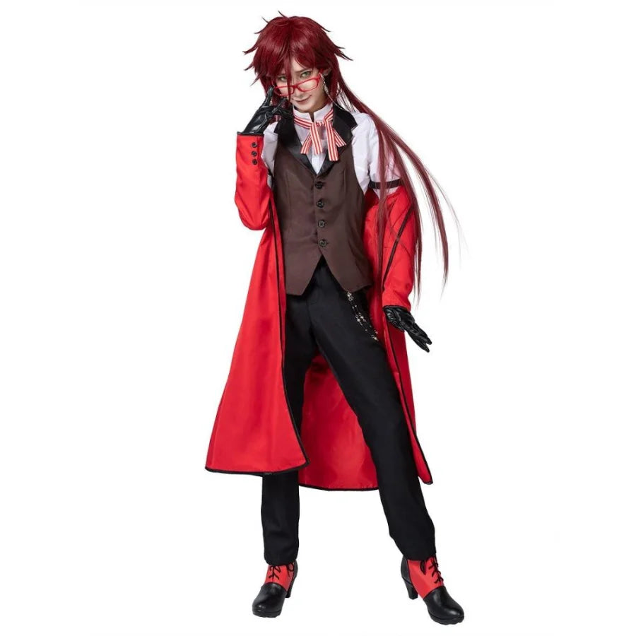 Price Slash 【READY TO SHIP】Black Butler Grell Sutcliff Cosplay Costume mp003219