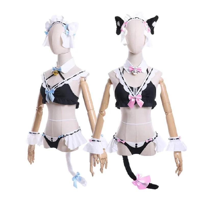 Weekend-Only Price Drops NEKOPARA Chocolate Vanilla Maid Suit Kawaii Underwear Swimsuit Cosplay Costume J52021 Weekend-Only Price Drops NEKOPARA Chocolate Vanilla Maid Suit Kawaii Underwear Swimsuit Cosplay Costume J52021