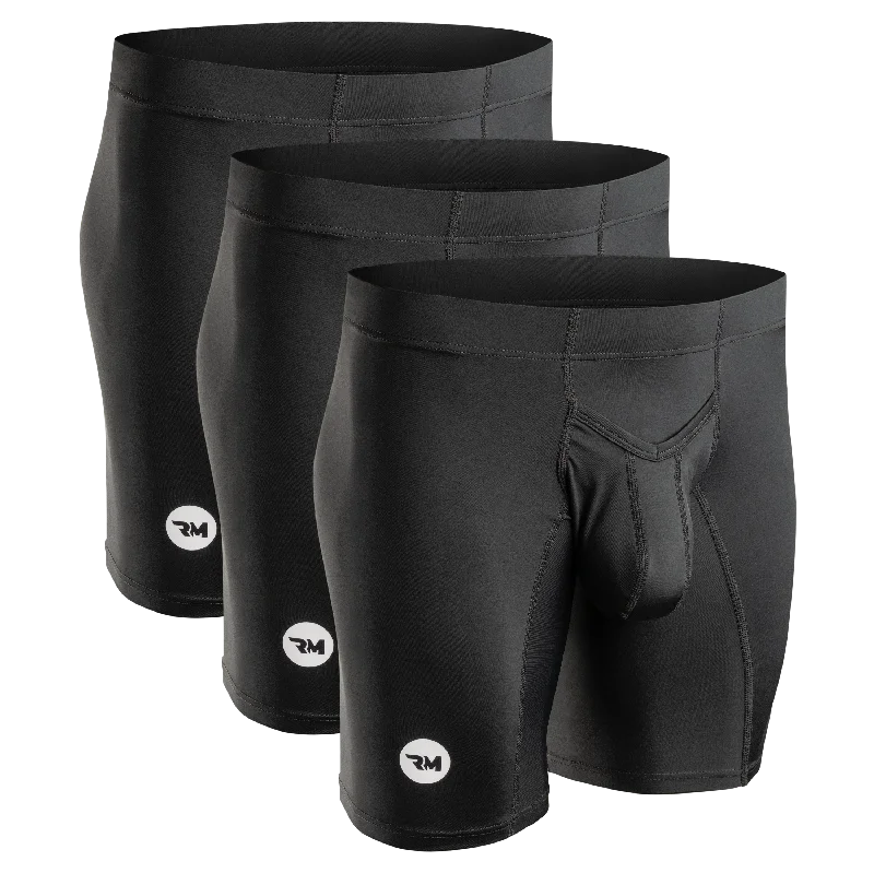 Nylon 9in Boxer Briefs V-FLY 3pk Black