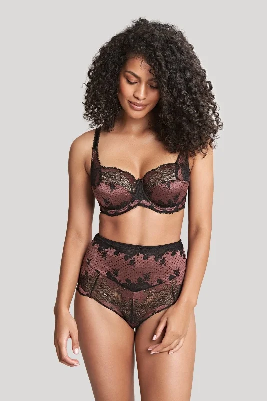 Super Bargain Clara High-Waisted Brief Black/Fig- 7254