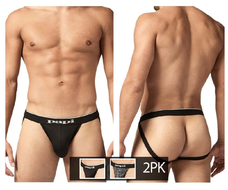 Crazy Deal Papi UMPA049 2PK Microflex Jockstrap Color Gray-Texture