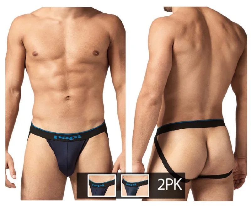 Extra Savings Papi UMPA049 2PK Microflex Jockstrap Color Teal-Leopard