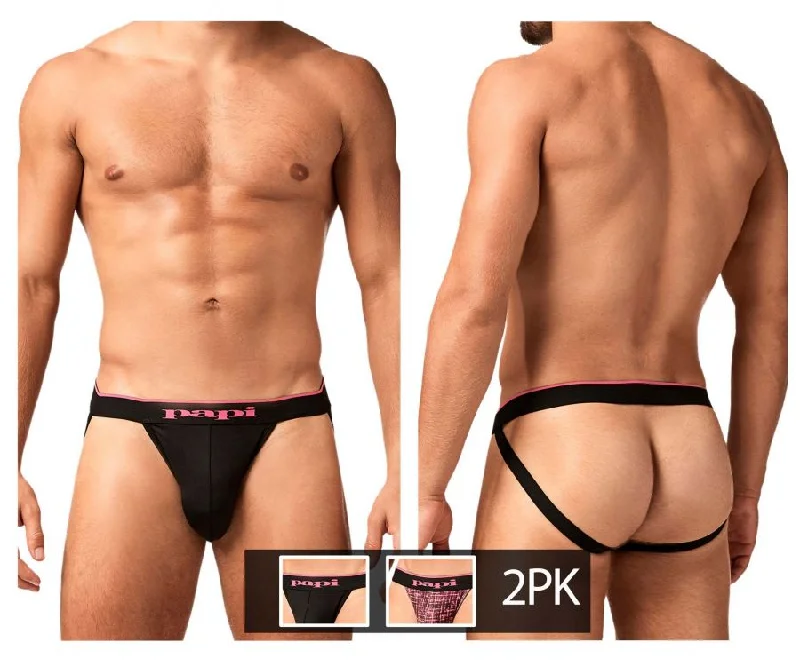 Best Seller Papi UMPA049 2PK Microflex Jockstrap Color Berry-Texture