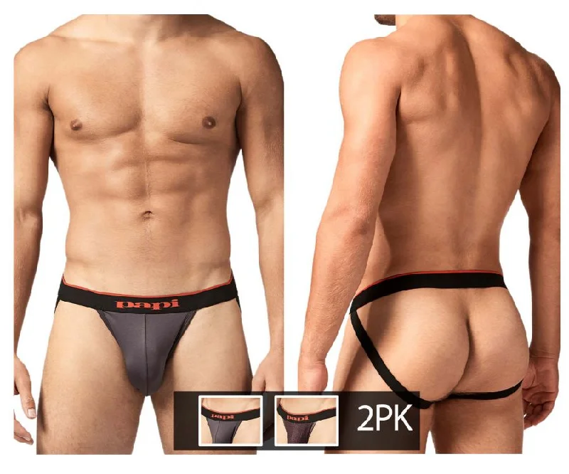 Hot Buy Papi UMPA049 2PK Microflex Jockstrap Color Red-Leopard