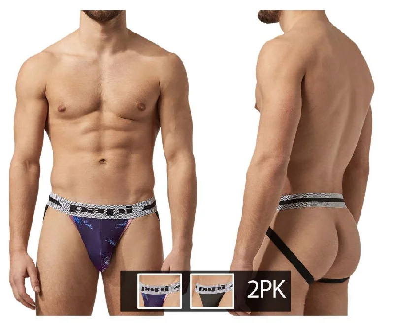 Limited Time Papi UMPA081 2PK Microflex Jockstrap Color Tropical-Black