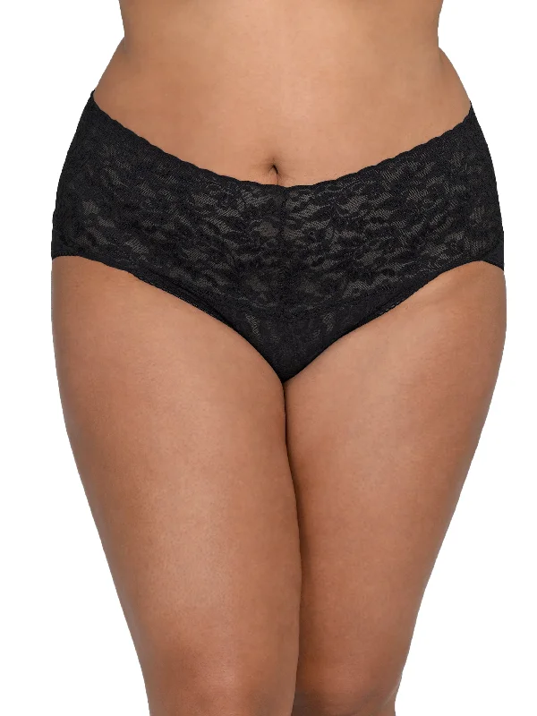Weekend Specials to Relish Plus Size Retro Lace V-kini Black