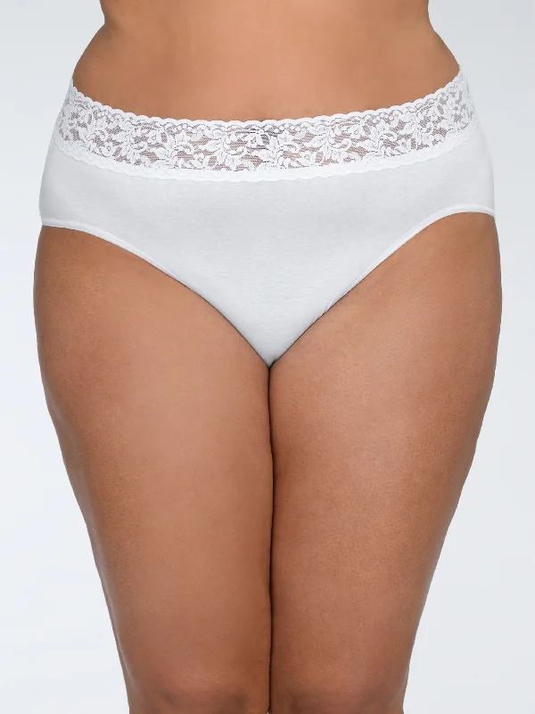 Act Fast Plus Size Supima® Cotton French Brief White