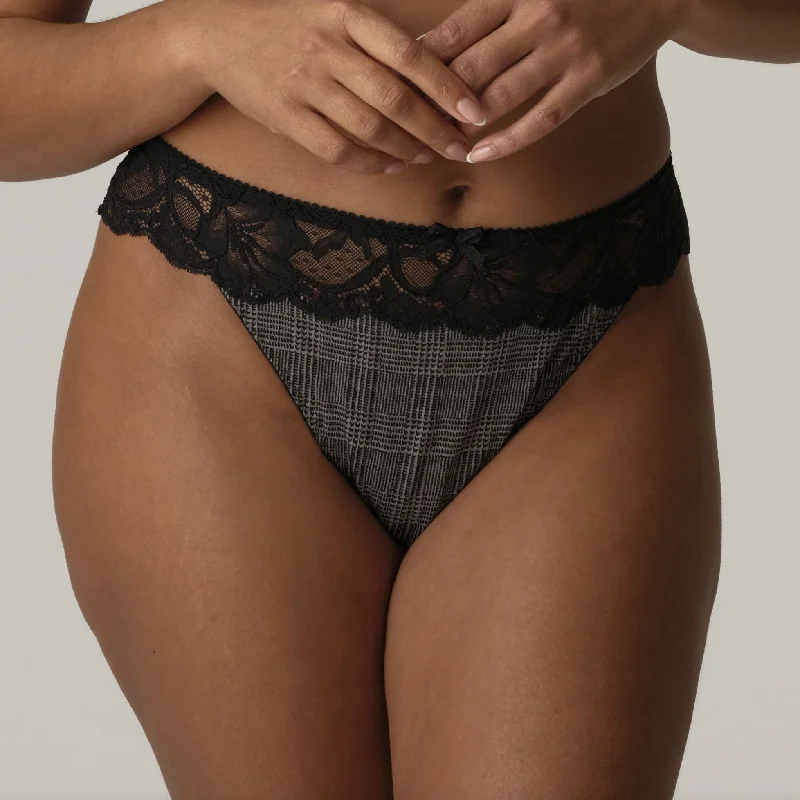 Special Offer Prima Donna Madison Thong in Black Tailor 0662125