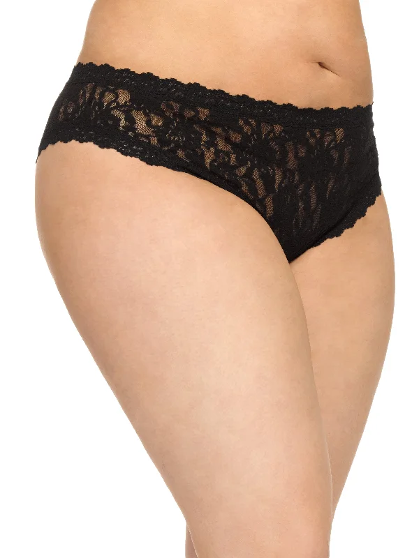 Weekend Discounts to Delight &oh™ Plus Size Signature Lace Crotchless Cheeky Hipster