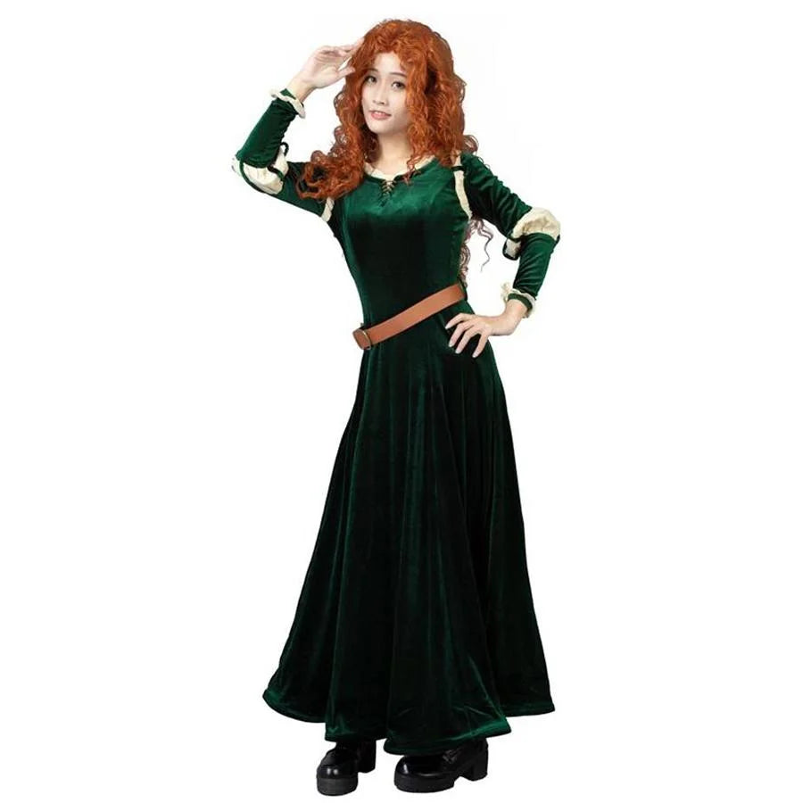 Brave Merida Cosplay Costumes Indigene Retro Dress mp003883