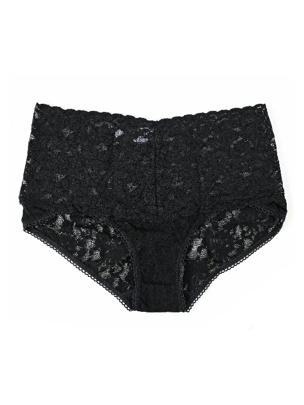 Retro Lace V-Kini Black