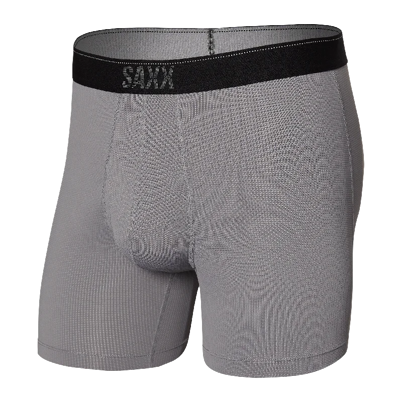 New Arrival Saxx Quest Quick Dry Mesh Boxer Brief Fly - Dark Charcoal