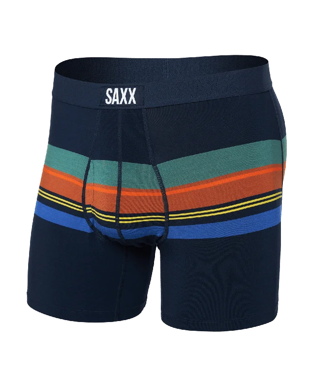 Factory Direct Sale Saxx Men's Ultra Super Soft Boxer Brief Fly - League Stripe Navy