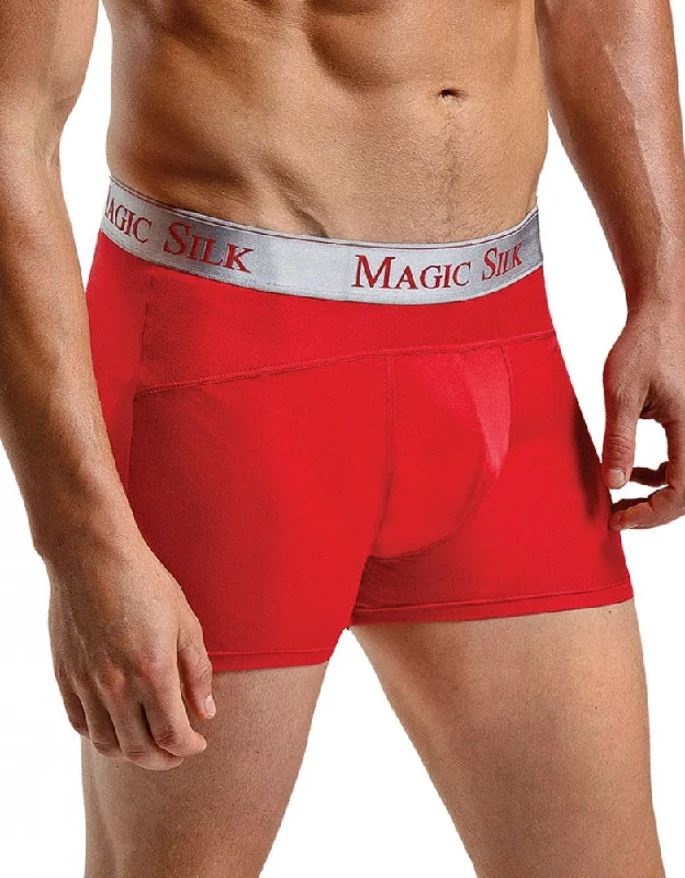 New Markdowns Magic Silk Men's Knit Panel Boxer Brief 6886
