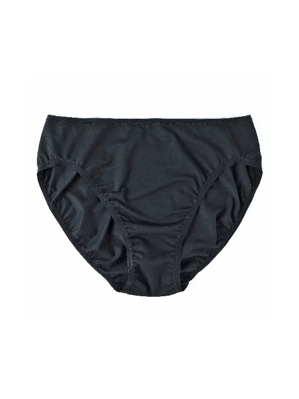 Deep Savings Supima® Cotton High Cut Brief Black