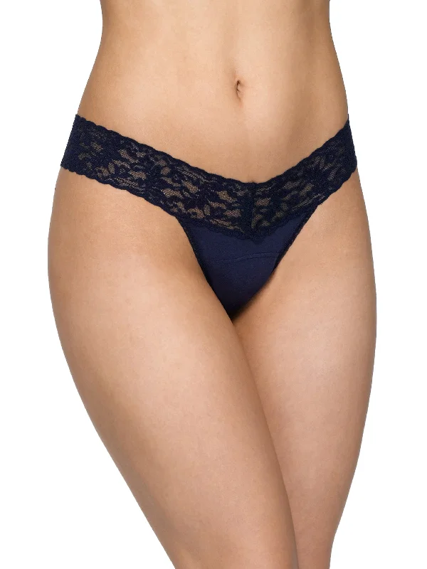 Crazy Deals Supima® Cotton Low Rise Thong Navy