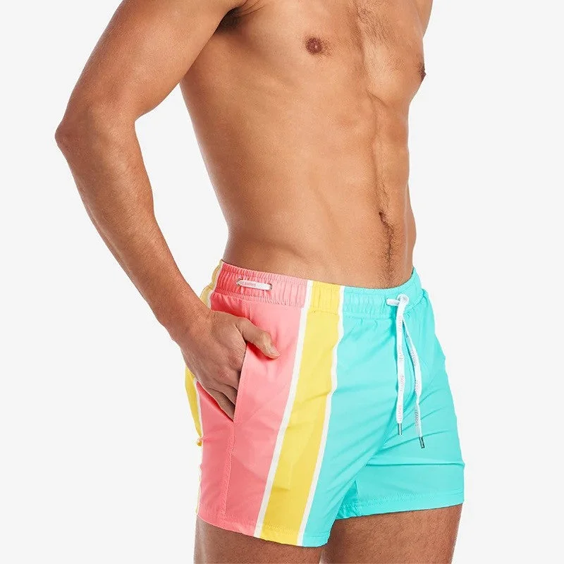 Teamm8 Grid 4.5" swim short Bondi stripes