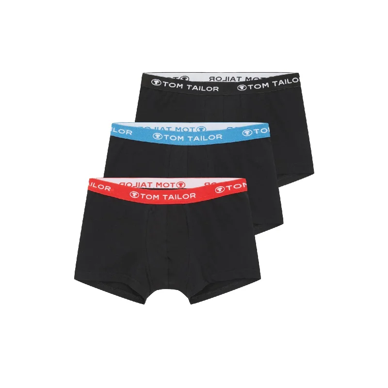 Markdown Madness Tom Tailor Hip Trunks 3 Pack - Red / Blue / Black