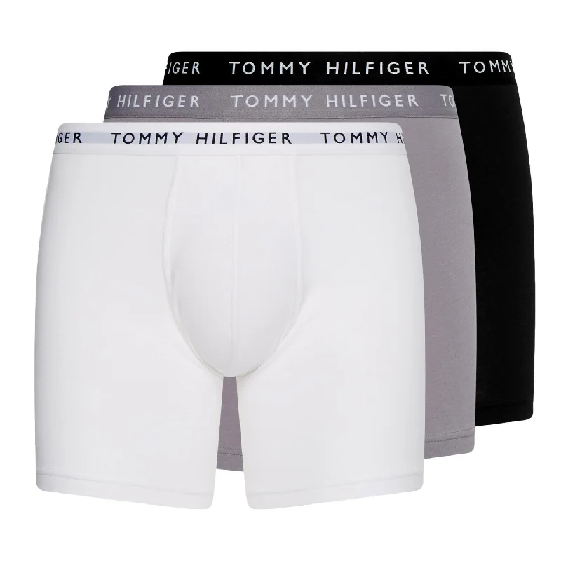 Special Discount Tommy Hilfiger 3 Pack Stretch Recycled Cotton Boxer Brief- Black/Sublunar/White