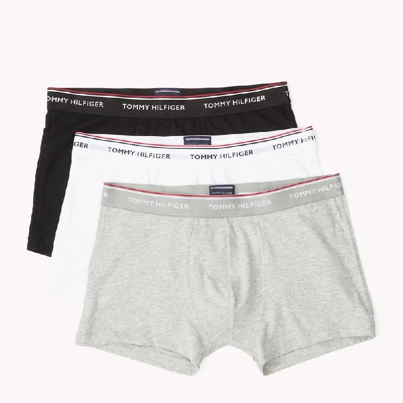 Tommy Hilfiger Premium Essential Stretch Trunk 3 Pack - Black/White/Grey