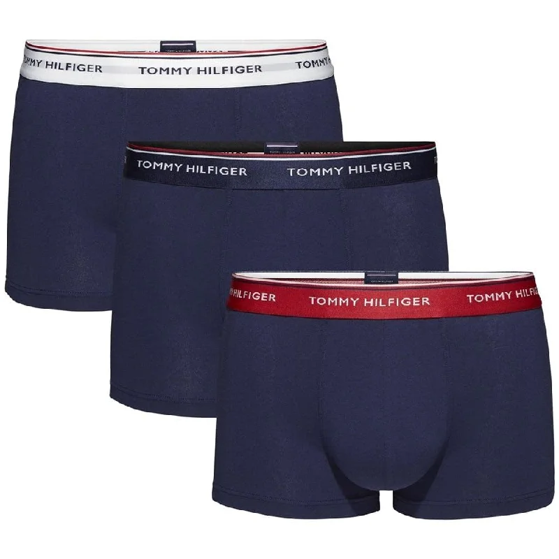 Tommy Hilfiger Premium Essential Stretch Trunk 3 Pack - Navy/Contrast